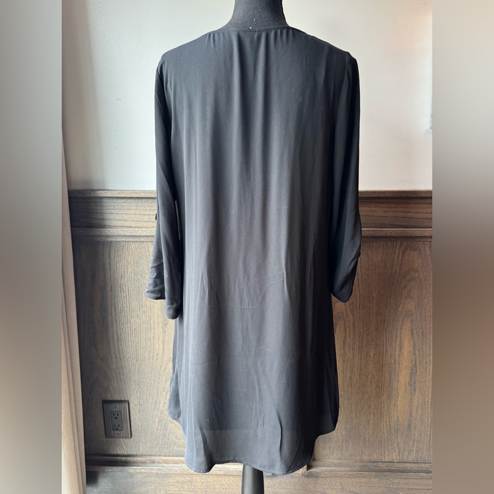 Decree Gray 3/4 Sleeve little black dress NWT size large - Picture 4 of 9